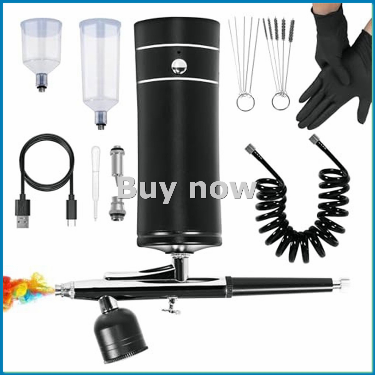 Air Compressor - AirBrush Kit with Air Compressor&Gloves-27PSI High