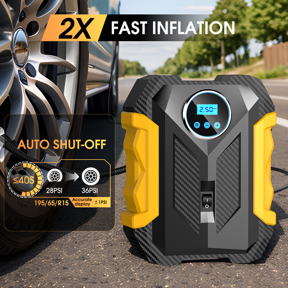 Air Compressor - Carsun Multifunctional Inflation Pump Portable Tire