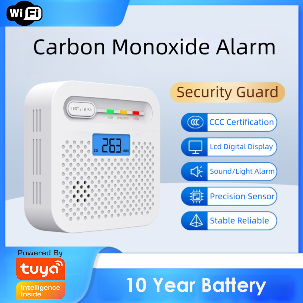 Smoke Leak Detector - Arumny Tuya Smart WiFi CO Detector