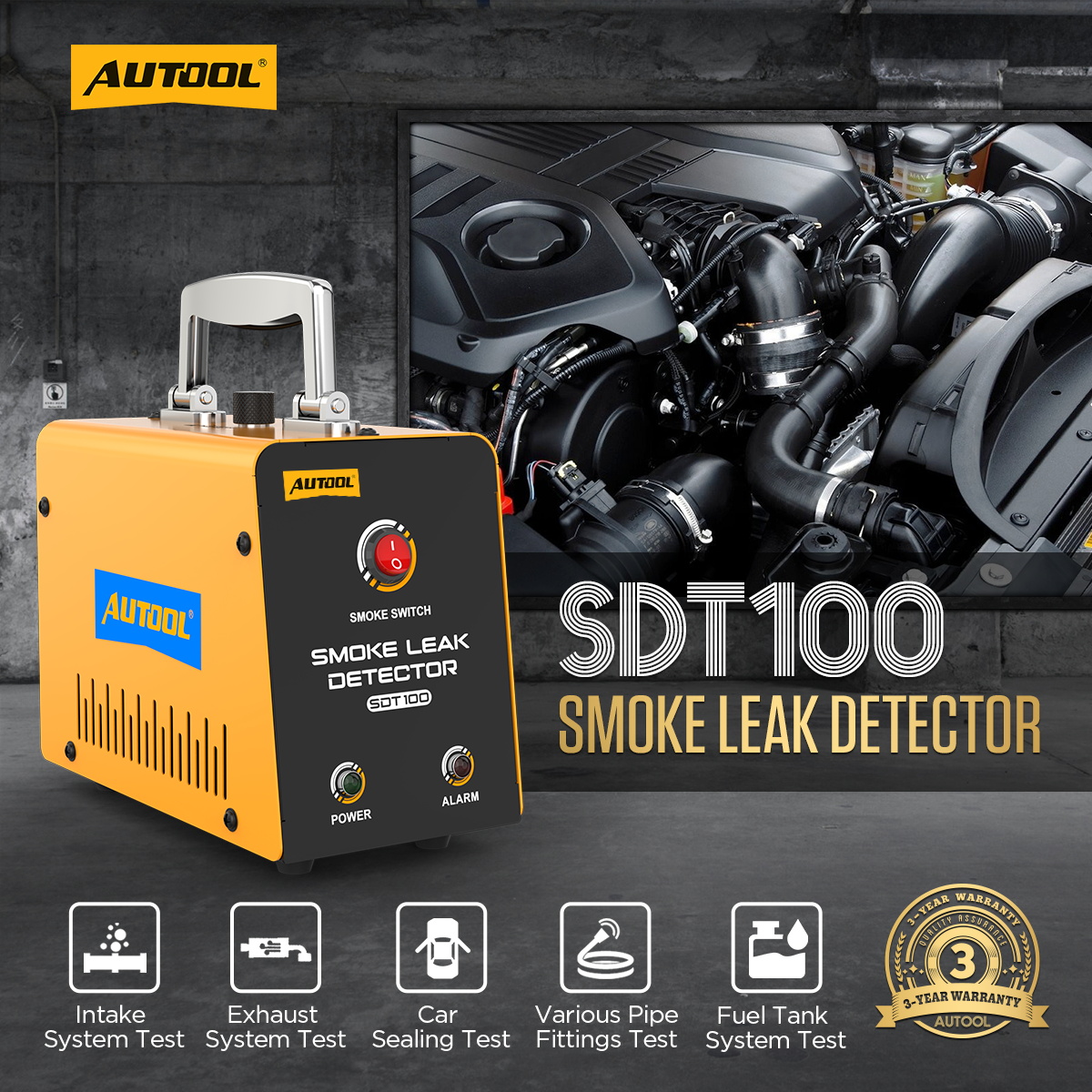 AUTOOL SDT100 12V Smoke Machin - Smoke Leak Detector recension och pris