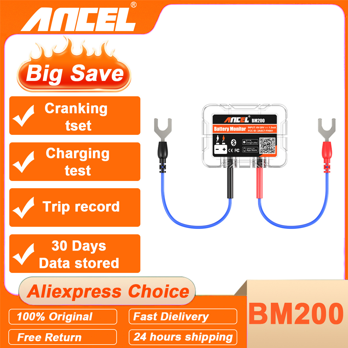 ANCEL BM200 12V Car Battery Mo - Battery Load Tester recension och pris