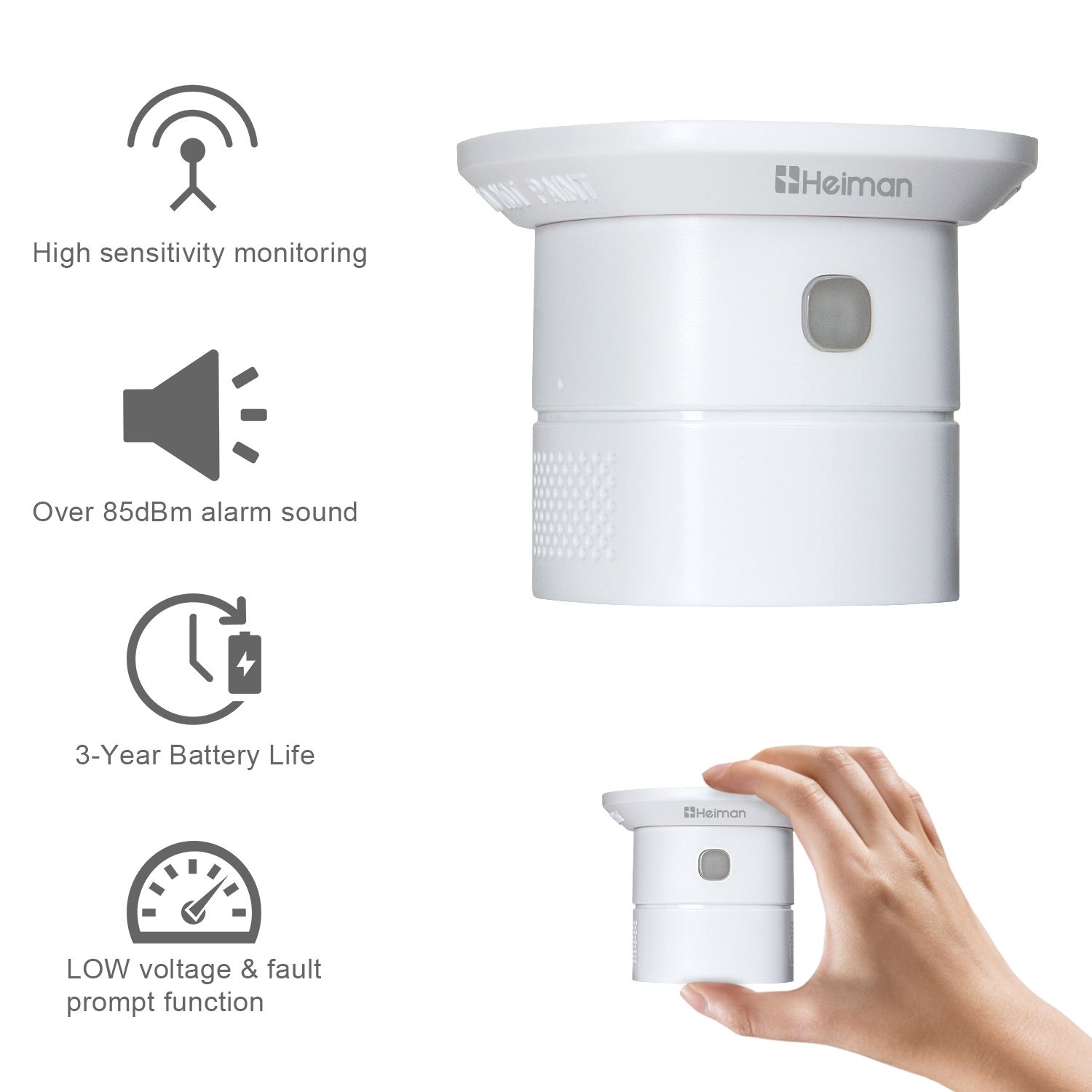 HEIMAN Zigbee Carbon monoxide  - Smoke Leak Detector recension och pris