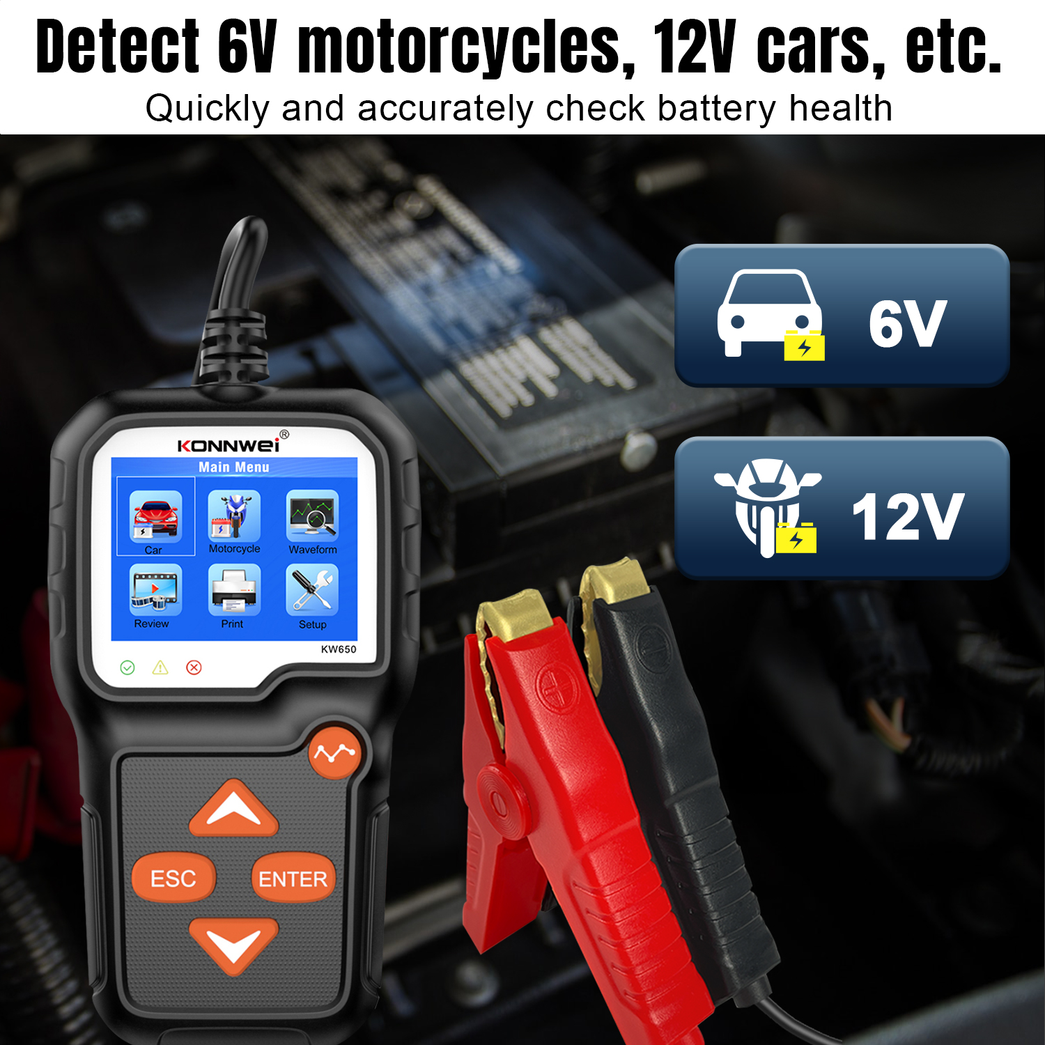 2026 New KONNWEI KW650 Car Mot - Battery Load Tester recension och pris