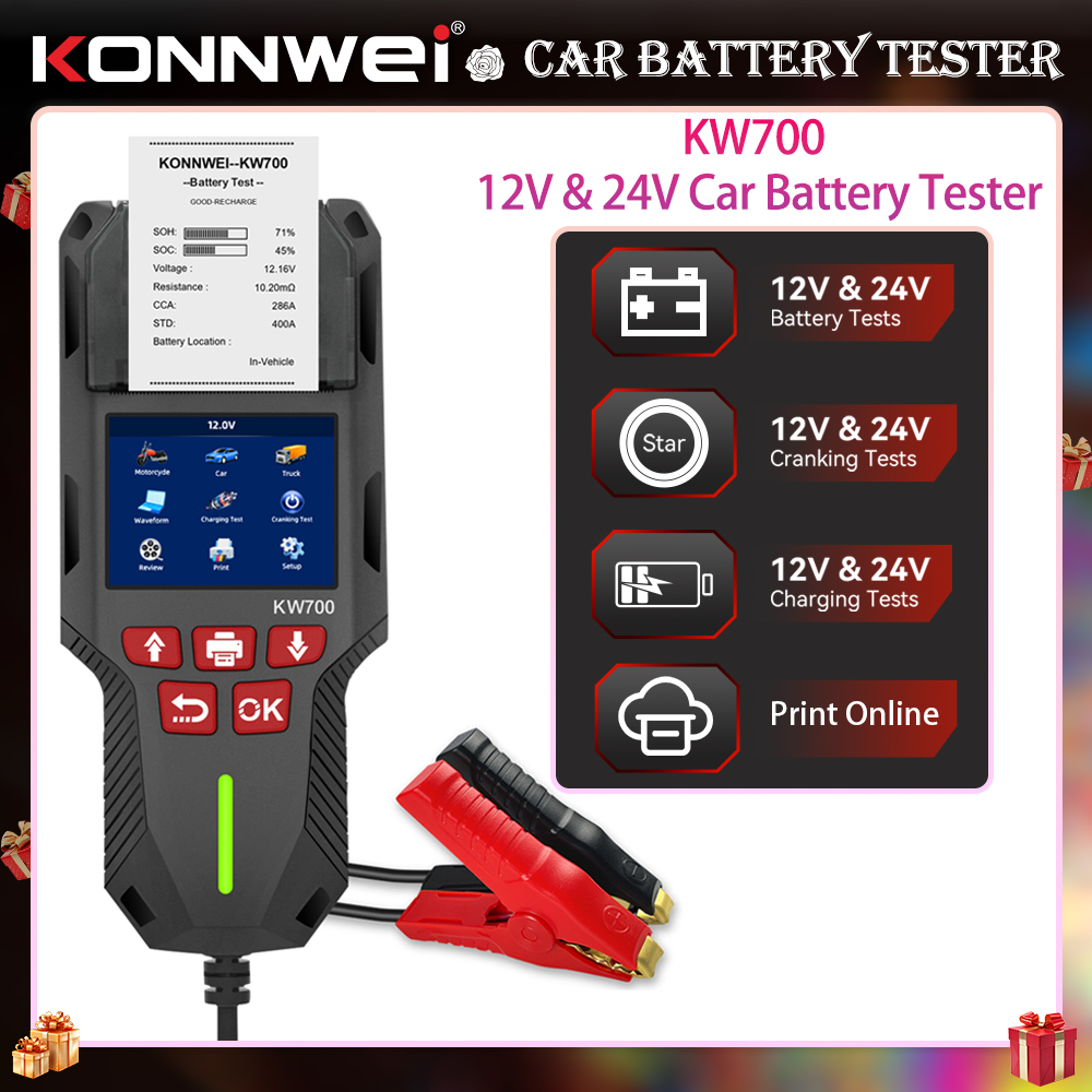 KONNWEI KW700 12V 24V Car & Tr - Battery Load Tester recension och pris