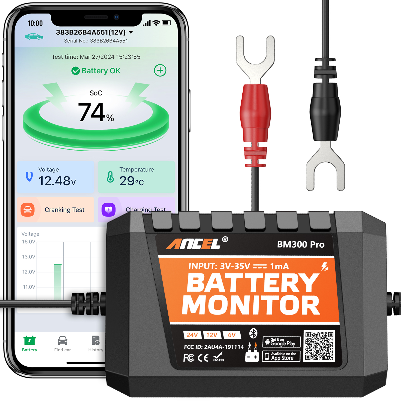 ANCEL BM300 Pro Battery  Teste - Battery Load Tester recension och pris