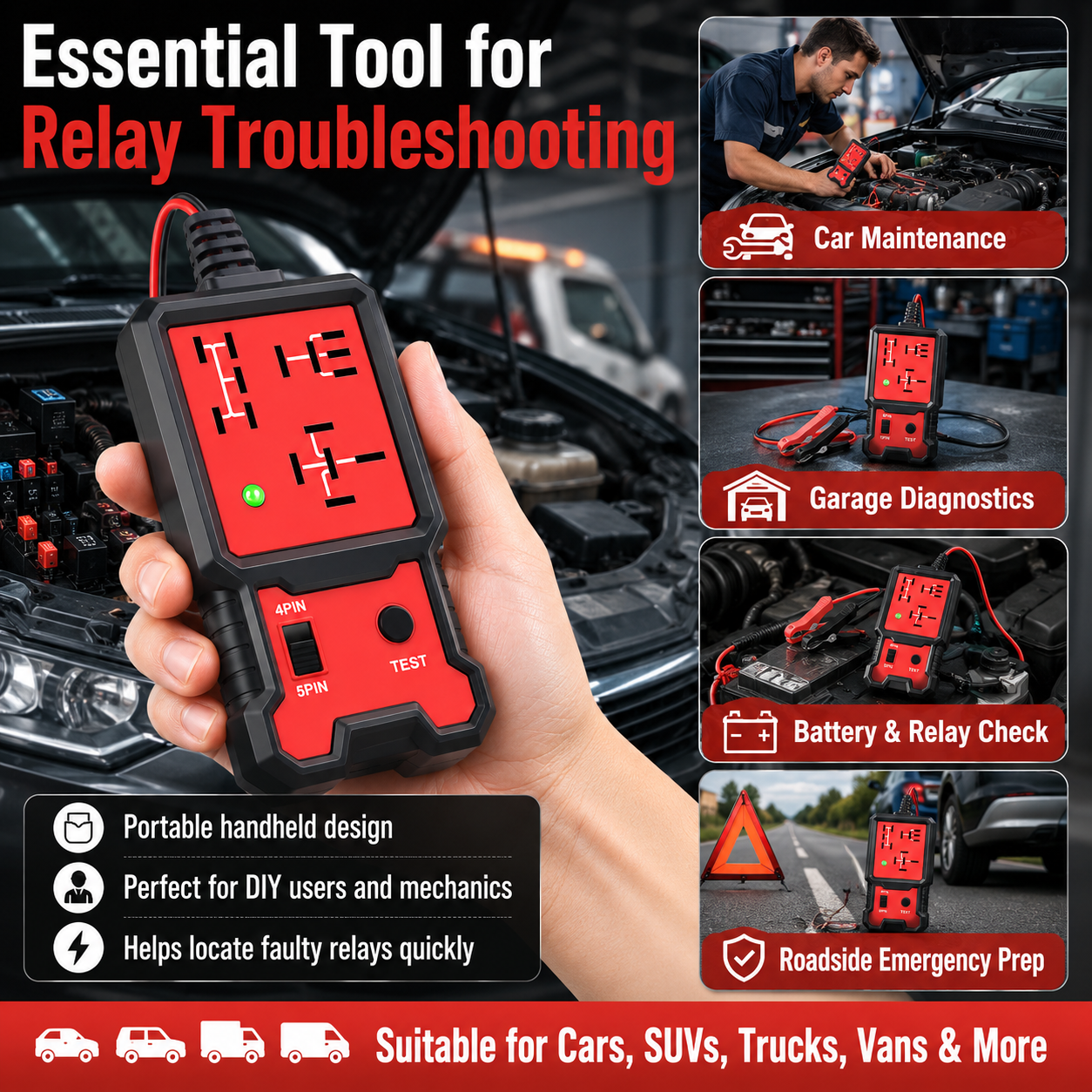 Led Indicator Light Car Batter - Battery Load Tester recension och pris