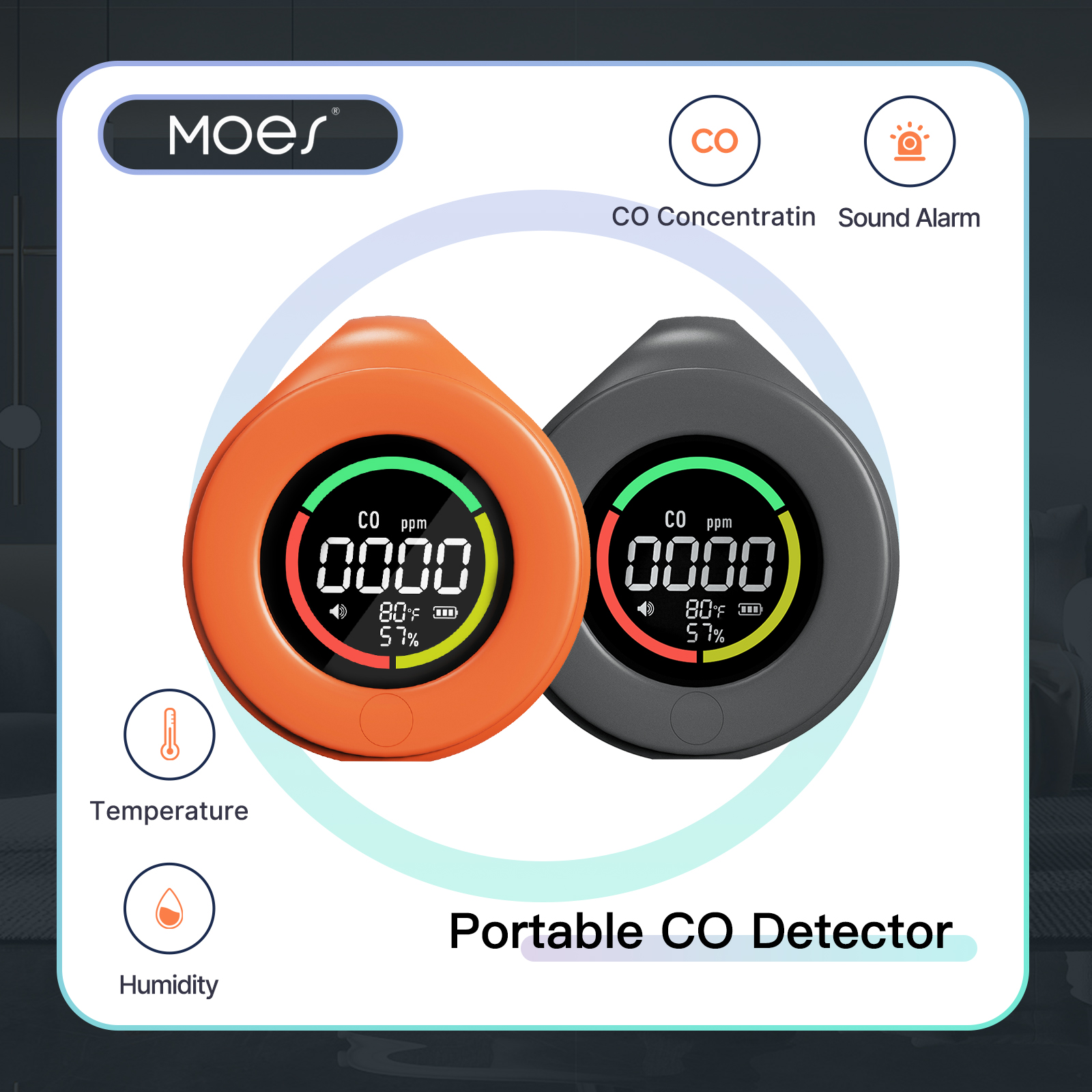 MOES Mini Carbon Monoxide Dete - Smoke Leak Detector recension och pris